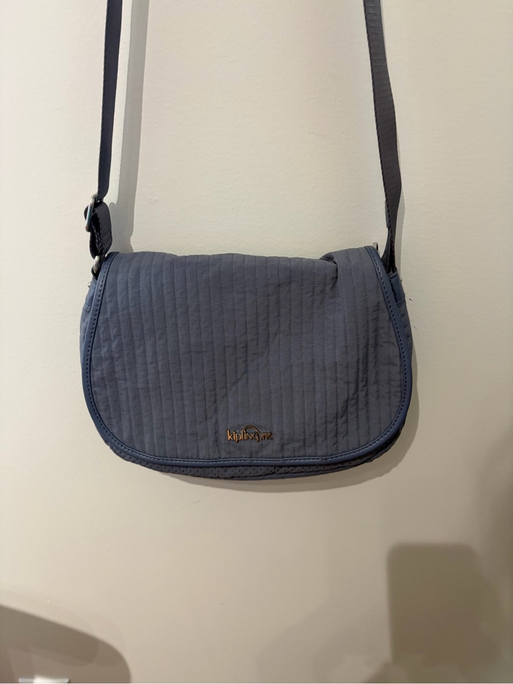 Kipling Blue Quilted Crossbody Bag